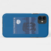 Bär im Mondschein - Nordkaskaden, Washington Case-Mate iPhone Hülle (Rückseite (Horizontal))