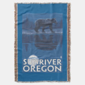 Bär im Mondschein - Sun-Fluss, Oregon Decke (Vorderseite Vertikal)