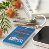 Bär im Mondschein - Sun-Fluss, Oregon Schlüsselanhänger (Vorderseite rechts)