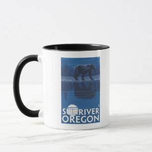 Bär im Mondschein - Sun-Fluss, Oregon Tasse