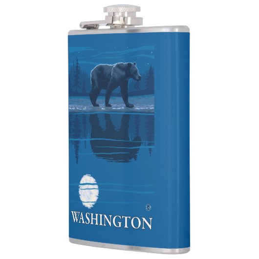 Bär im Mondschein - Washington Flachmann (Links)