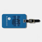 Bär im Mondschein - Washington Gepäckanhänger (Vorderseite horizontal)