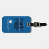 Bär im Mondschein - Washington Gepäckanhänger (Vorderseite horizontal)