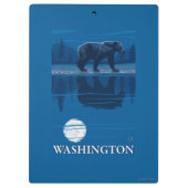 Bär im Mondschein - Washington Klemmbrett (Rückseite)