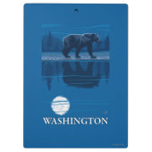 Bär im Mondschein - Washington Klemmbrett (Rückseite)