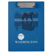 Bär im Mondschein - Washington Klemmbrett (Vorderseite)