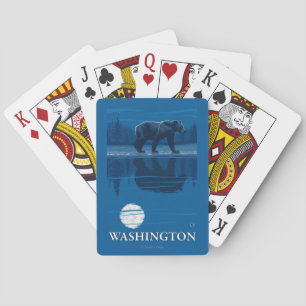 Bär im Mondschein - Washington Spielkarten