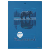 Bär im Mondschein - WestYellowstone, Montana Klemmbrett (Rückseite)