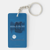 Bär im Mondschein - WestYellowstone, Montana Schlüsselanhänger (Rückseite)