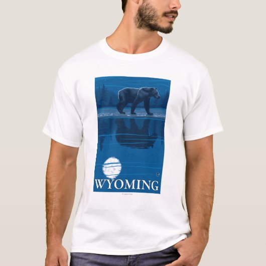 Bär im Mondschein - Wyoming T-Shirt (Vorderseite)