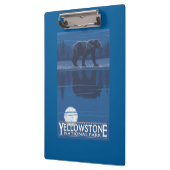 Bär im Mondschein - Yellowstone Nationalpark Klemmbrett (Links)