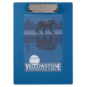 Bär im Mondschein - Yellowstone Nationalpark Klemmbrett (Vorderseite)
