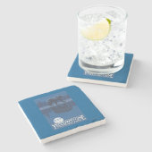 Bär im Mondschein - Yellowstone Nationalpark Steinuntersetzer (Seitenansicht)