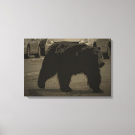 Bär im Road Yellowstone Nationalpark WY Leinwanddruck