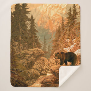 Bär im Rocky Mountainbike, braun, tierisch, grizz Sherpadecke