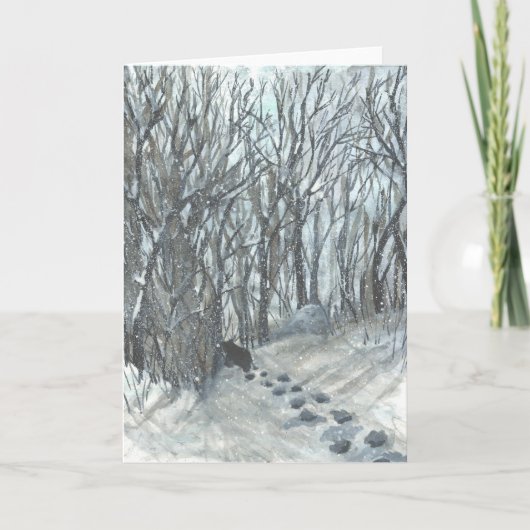 Bär im Schneewald Karte (Vorderseite)