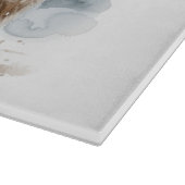 Bär im Schneewald Schneidebrett (Ecke)