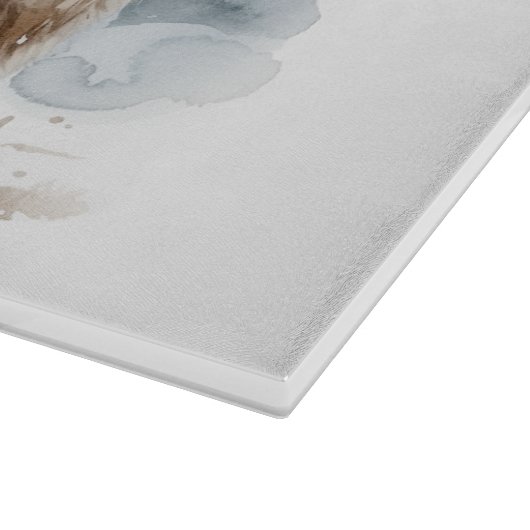 Bär im Schneewald Schneidebrett (Ecke)