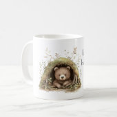 Bär im Wald findet Ihren glücklichen Ort Kaffeetasse (Vorderseite Links)