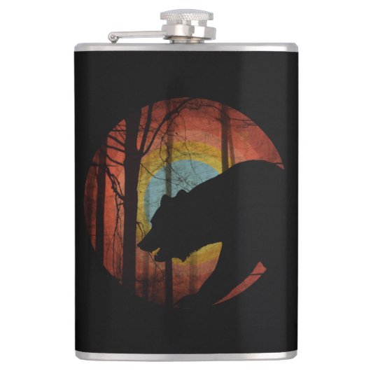 BÄR IM WALD FOREST VINTAGE FLACHMANN (Vorderseite)