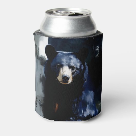 Bär im Wald-Portrait Dosenkühler (Kanne Rückseite)