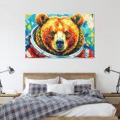 BÄR IM WELTALL-7 LEINWANDDRUCK (Insitu (Schlafzimmer))