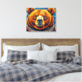 BÄR IM WELTALL-8 LEINWANDDRUCK (Insitu (Schlafzimmer))