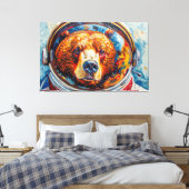 BÄR IM WELTALL-9 LEINWANDDRUCK (Insitu (Schlafzimmer))