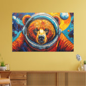 BÄR IM WELTALL LEINWANDDRUCK (Insitu (Wohnzimmer))