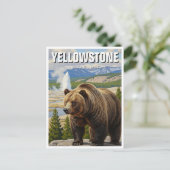 Bär im Yellowstone Nationalpark Souvenir Postkarte (Stehend Vorderseite)