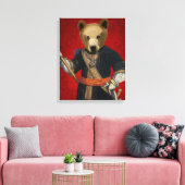 Bär in Blue Robes Leinwanddruck (Insitu (Wohnzimmer))