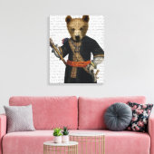 Bär in Blue Robes Leinwanddruck (Insitu (Wohnzimmer))