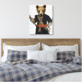 Bär in Blue Robes Leinwanddruck (Insitu (Schlafzimmer))