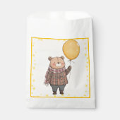 Bär in Brown Kariert Sweater mit Yellow Balloon Geschenktütchen (Vorderseite)