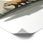 Bär in den Bergen Poster (Ecke)