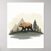Bär in den Bergen Poster (Vorne)