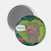 Bär in den Bushes Magnet (Vorderseite/Rückseite)