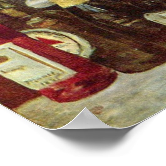 Bar in den Folies-Bergere von Edouard Manet Poster (Ecke)