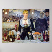 Bar in den Folies-Bergere von Edouard Manet Poster (Vorne)