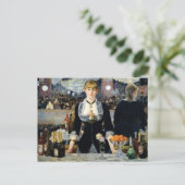 Bar in den Folies-Bergère von Manet Postkarte (Stehend Vorderseite)