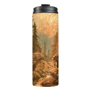 Bär in den Rocky Mountainsbär,brown,tier,grizz Thermosbecher