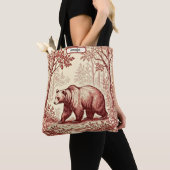 Bär in der Waldtoile Tasche (Von Nahem)