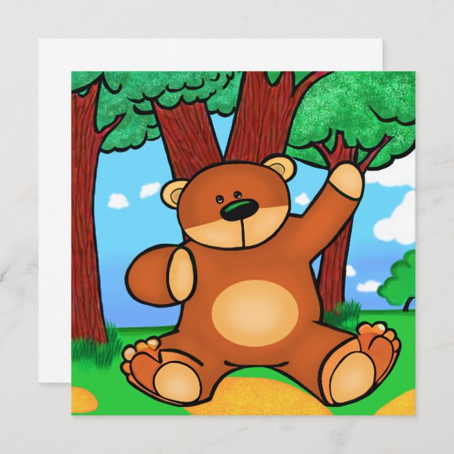 Bär in der Wiese - Bear in grassland (Vorne/Hinten)