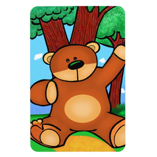 Bär in der Wiese - Bear in grassland Magnet (Vertikal)