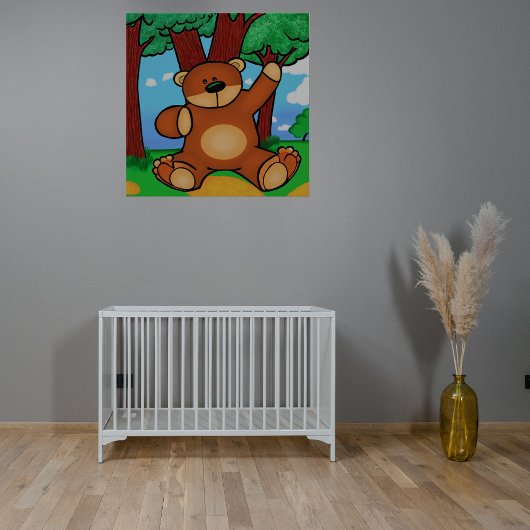 Bär in der Wiese - Bear in grassland Poster