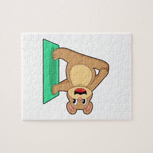 Bär in der Yoga-Fitness Puzzle (Horizontal)