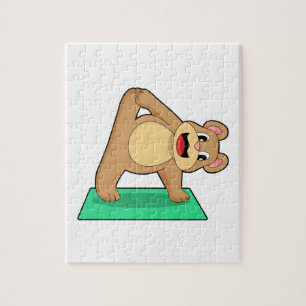 Bär in der Yoga-Fitness Puzzle