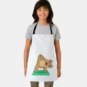 Bär in der Yoga-Fitness Schürze (Insitu)