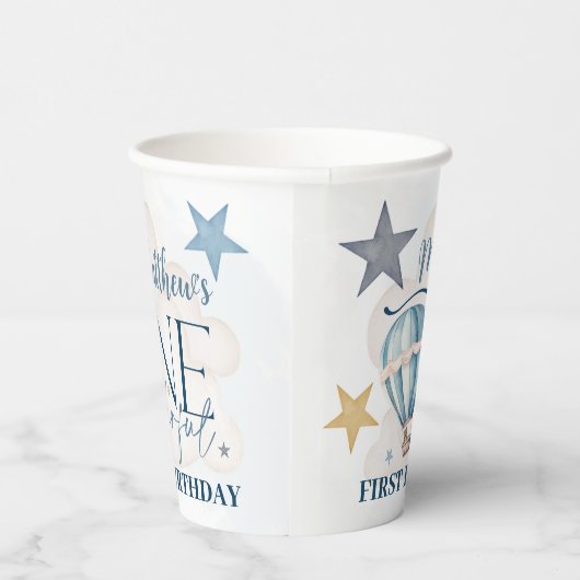 Bär in einem Ballon 236 ml Papier Cup Pappbecher (Rechts)