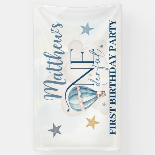 Bär in einem Ballon 91cm x 152cm Party Banner (Vertikal)